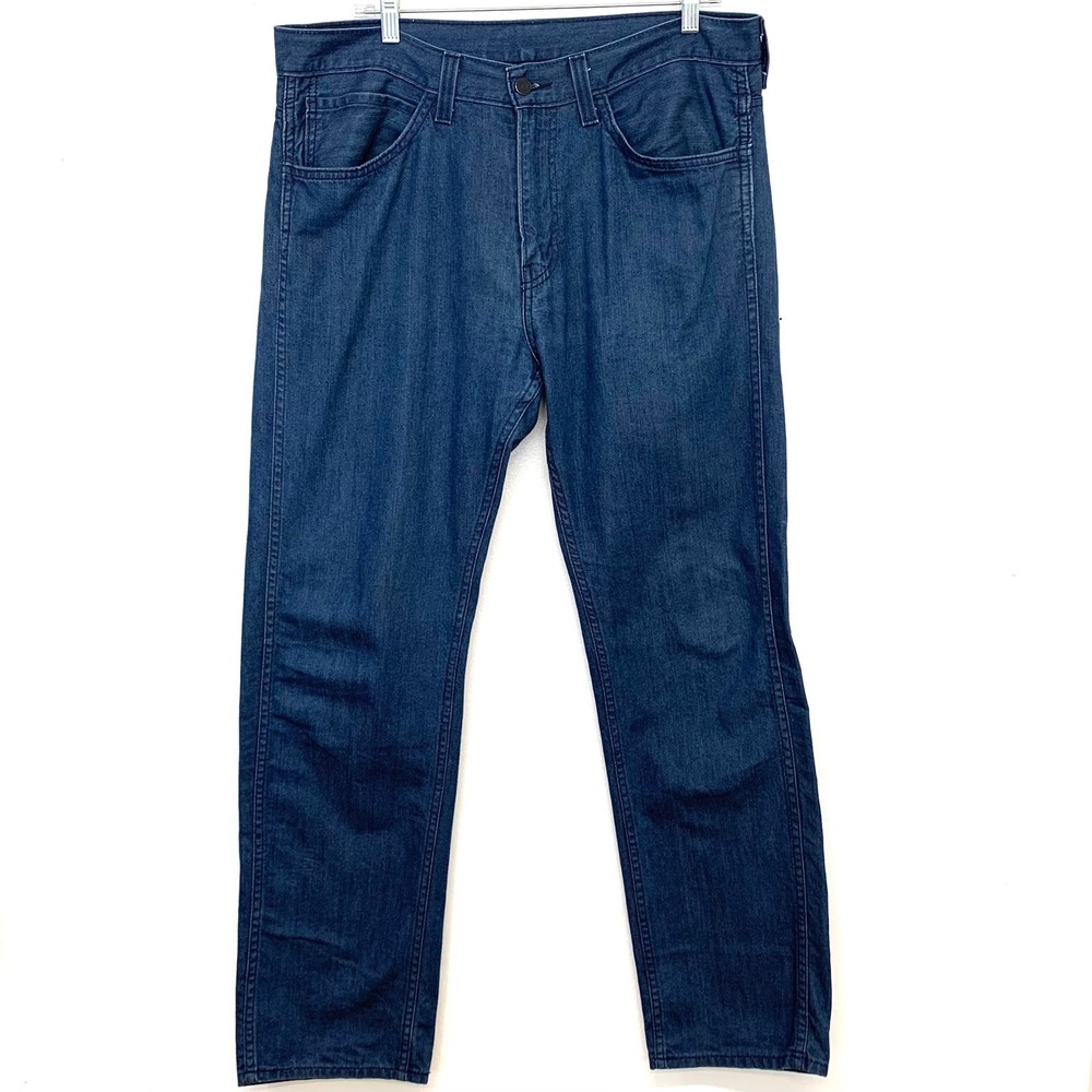 Levi Strauss Mens Straight Leg Denim Jeans Blue 100% Cotton Sz 36x32 (fit 36x31)